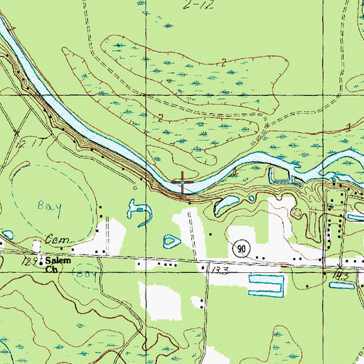 Topographic Map of Harpers Lodge, SC