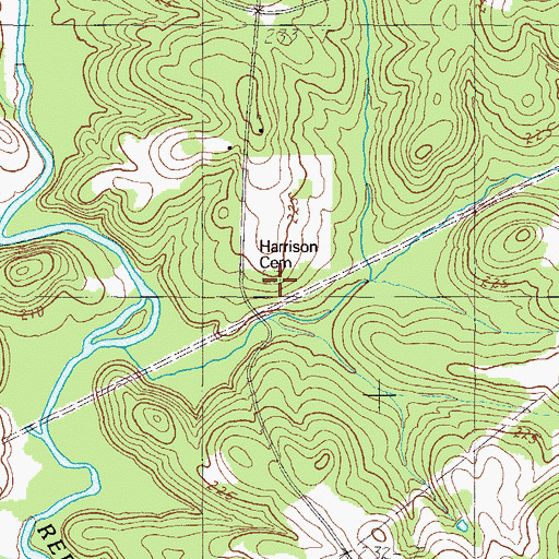 Topographic Map of Harrison Cemetery, SC
