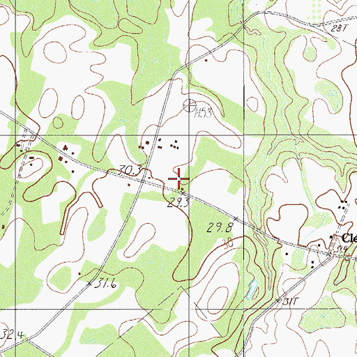 Topographic Map of Harrison Sawmill, SC