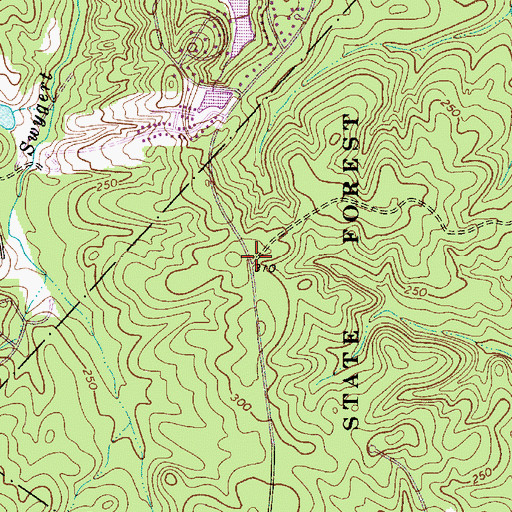 Topographic Map of Harrison State Forest, SC