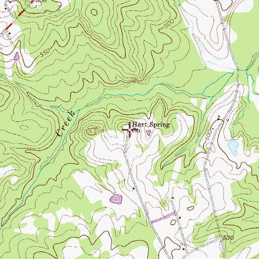 Topographic Map of Hart Spring Church, SC