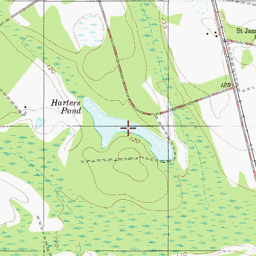 Topographic Map of Harters Pond, SC