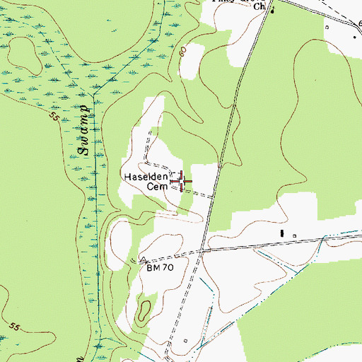 Topographic Map of Haselden Cemetery, SC