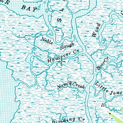 Topographic Map of Haulover Creek, SC