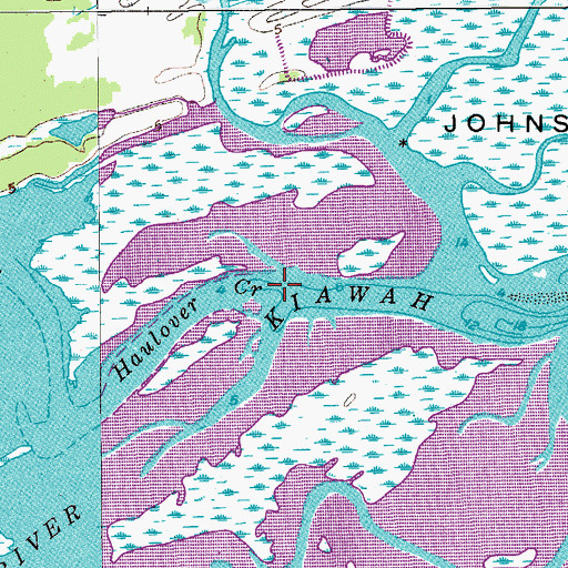 Topographic Map of Haulover Creek, SC