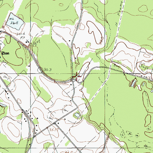 Topographic Map of Heaton School, SC