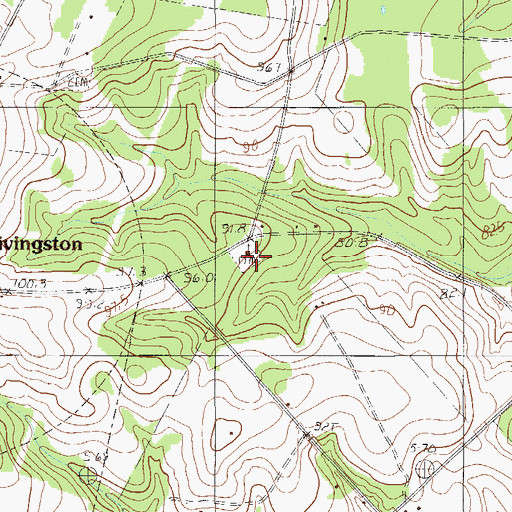 Topographic Map of Hebron Church, SC