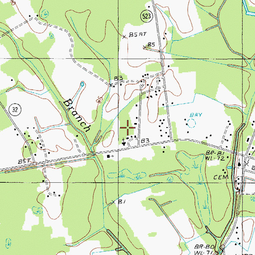 Topographic Map of Hebron School, SC