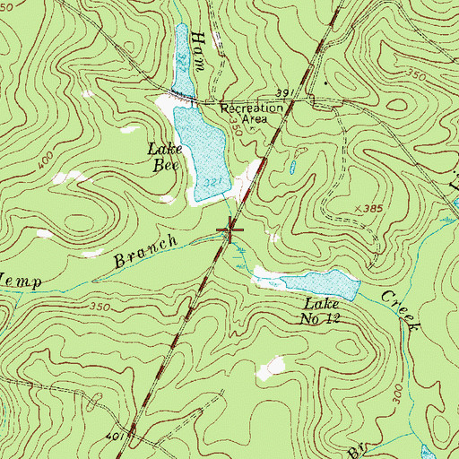 Topographic Map of Hemp Branch, SC