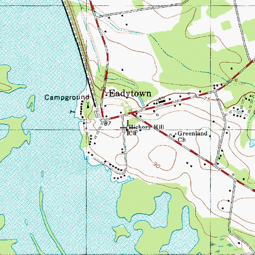 Topographic Map of Hickory Hill Church, SC