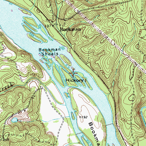 Topographic Map of Hickory Island, SC