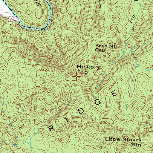 Topographic Map of Hickory Top, SC
