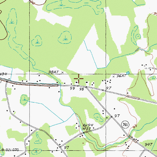 Topographic Map of Hickson Grove School, SC