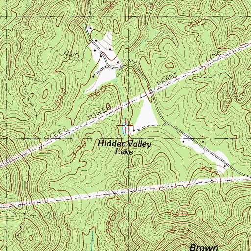Topographic Map of Hidden Valley Lake, SC