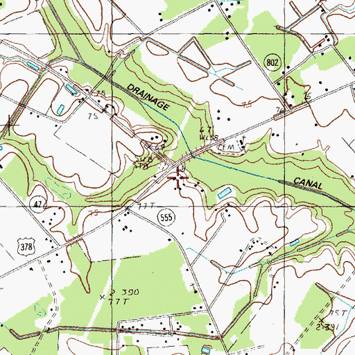 Topographic Map of High Hill School, SC
