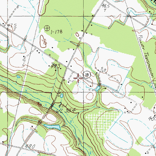 Topographic Map of High Hill School, SC