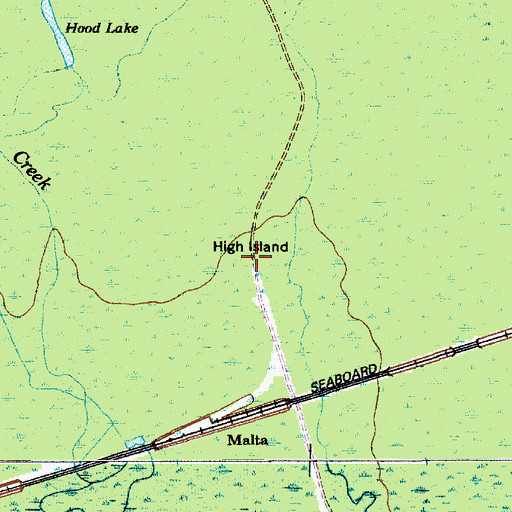 Topographic Map of High Island, SC