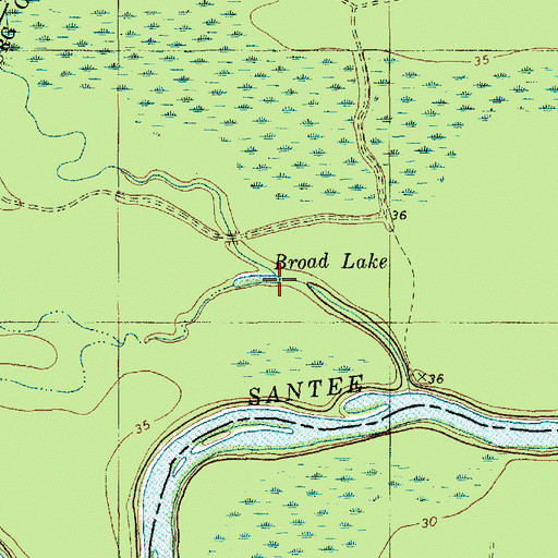 Topographic Map of Highland Creek, SC