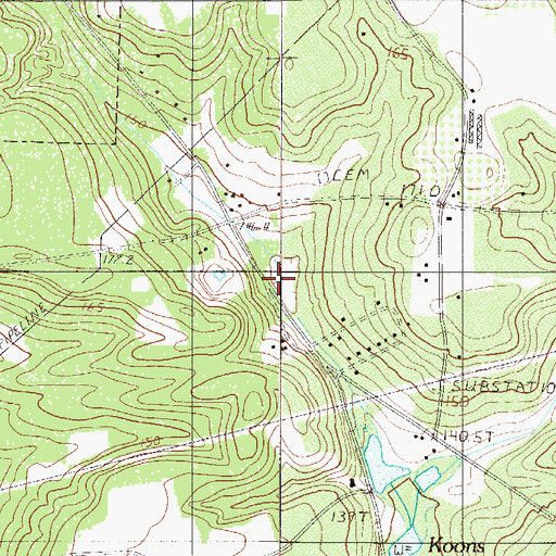 Topographic Map of Highland Pond, SC