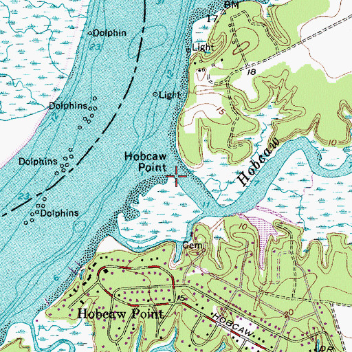 Topographic Map of Hobcaw Point, SC