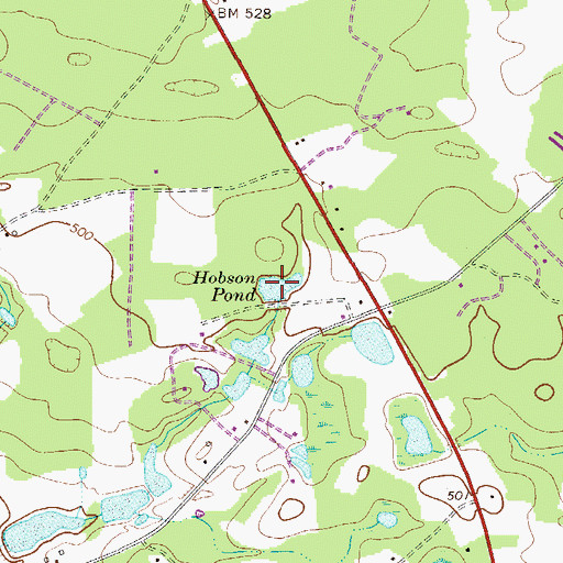 Topographic Map of Hobson Pond, SC