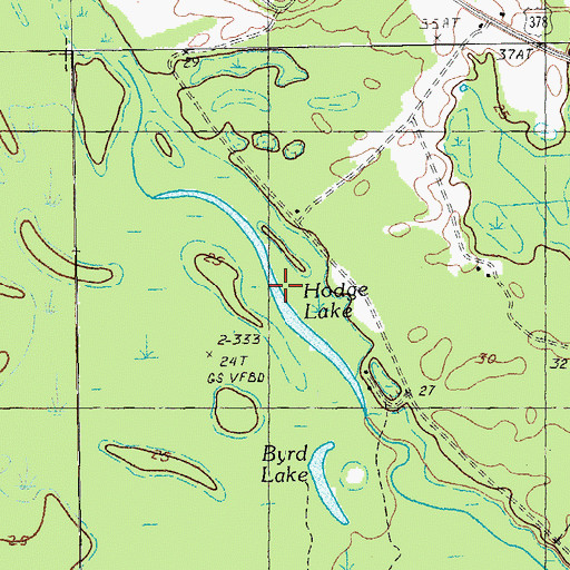 Topographic Map of Hodge Lake, SC