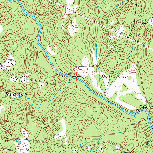 Topographic Map of Hodges Branch, SC