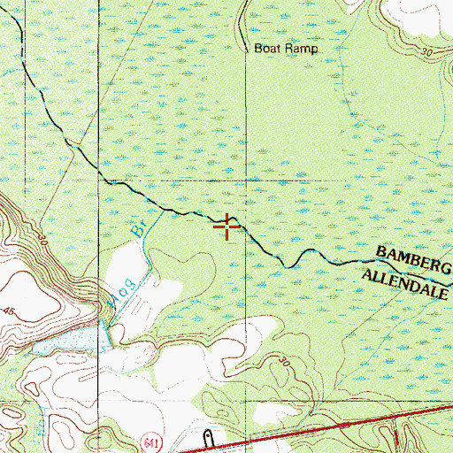 Topographic Map of Hog Branch, SC