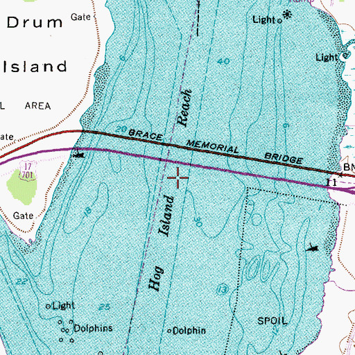 Topographic Map of Hog Island Reach, SC