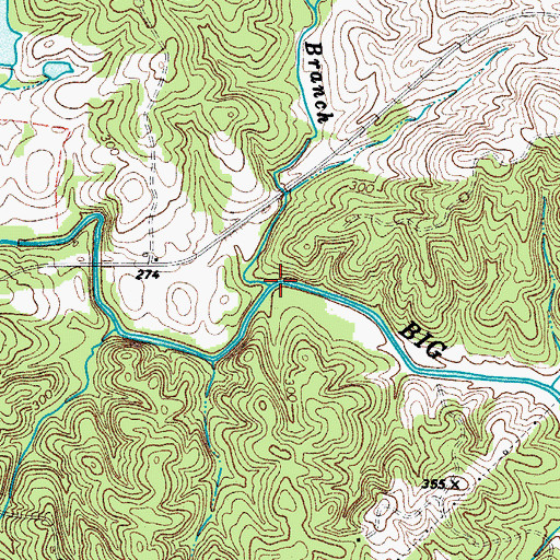 Topographic Map of Hogfork Branch, SC