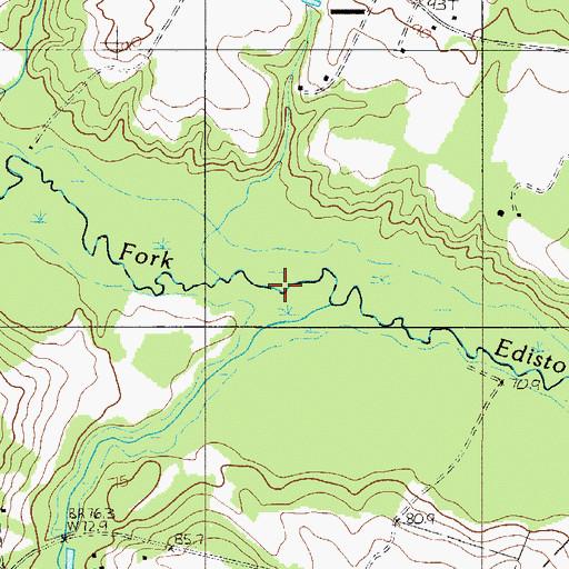 Topographic Map of Hollow Creek, SC