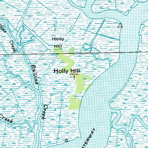 Topographic Map of Holly Hill, SC
