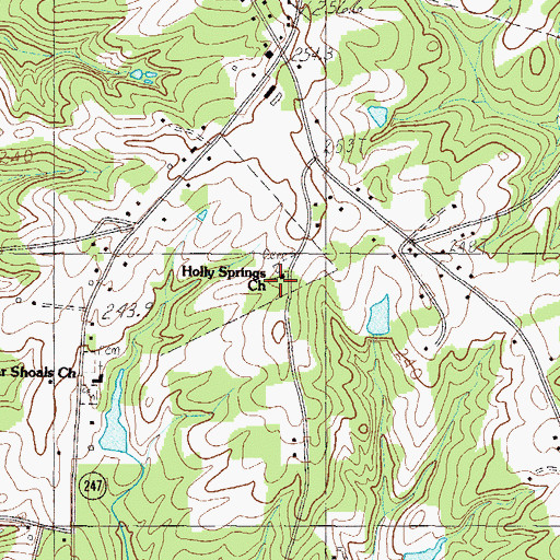 Topographic Map of Holly Springs Church, SC