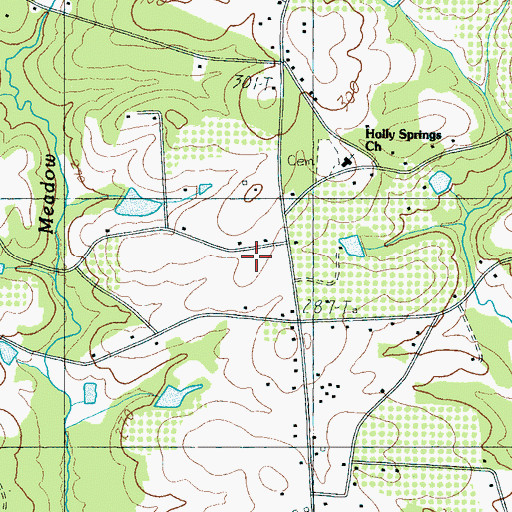 Topographic Map of Holly Springs School, SC