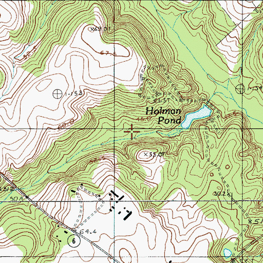 Topographic Map of Holman Pond, SC