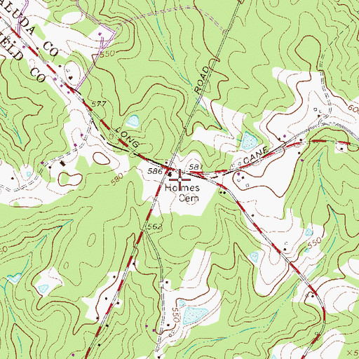Topographic Map of Holmes Cemetery, SC