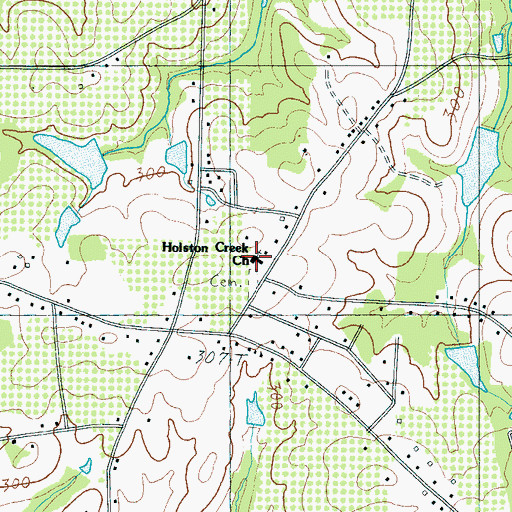 Topographic Map of Holston Creek Church, SC