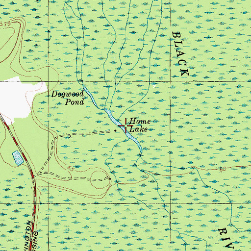 Topographic Map of Home Lake, SC