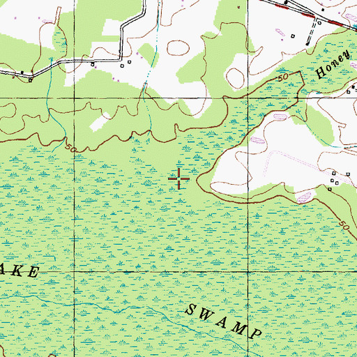 Topographic Map of Honey Camp Branch, SC