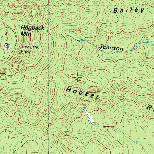 Topographic Map of Hooker Ridge, SC