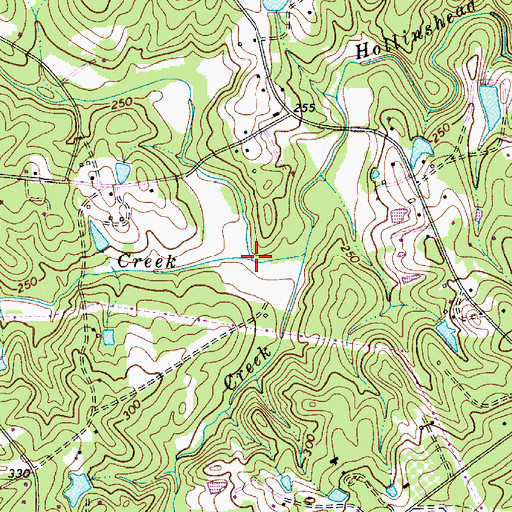 Topographic Map of Hope Creek, SC