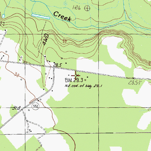 Topographic Map of Hopewell School, SC
