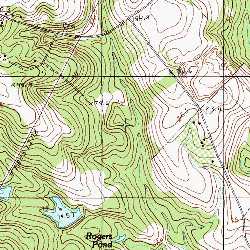 Topographic Map of Horger Pond (historical), SC