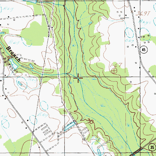 Topographic Map of Horse Branch, SC