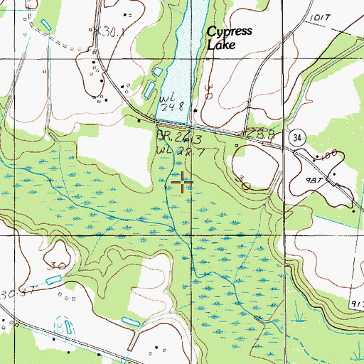 Topographic Map of Horse Branch, SC