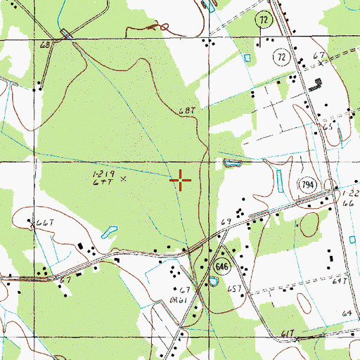 Topographic Map of Horse Branch, SC