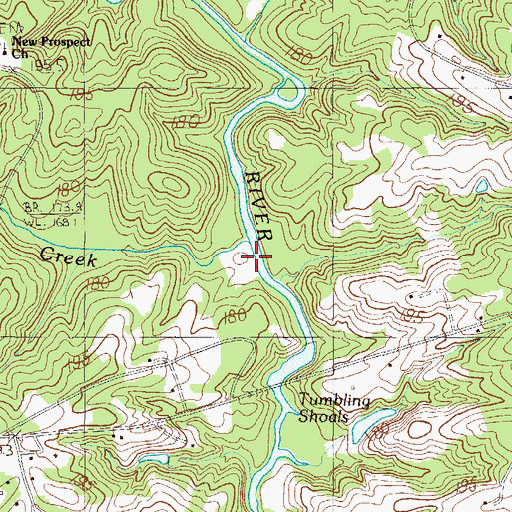 Topographic Map of Horse Creek, SC