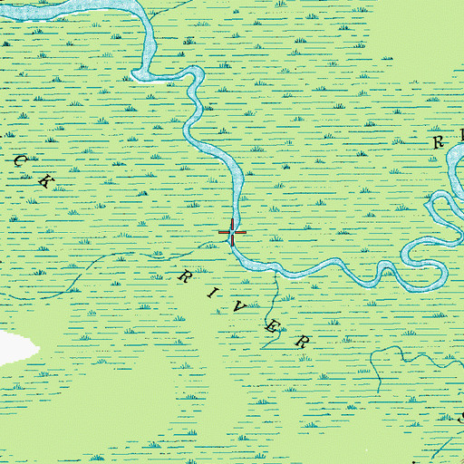 Topographic Map of Horse Pen Swamp, SC