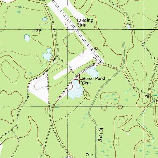 Topographic Map of Horse Pond Cemetery, SC