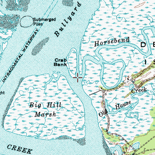 Topographic Map of Horsebend Creek, SC